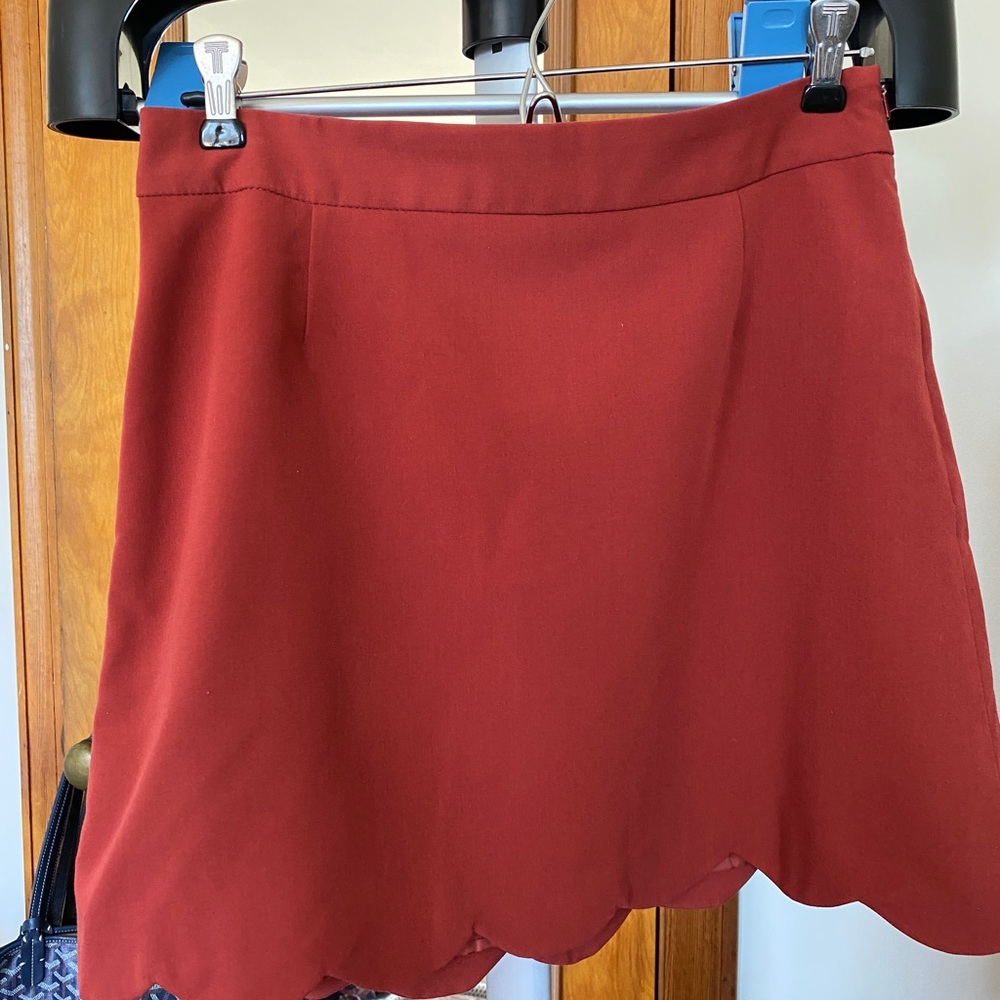 ASOS A Line Scalloped Hem Mini Skirt - Picture 2 of 5